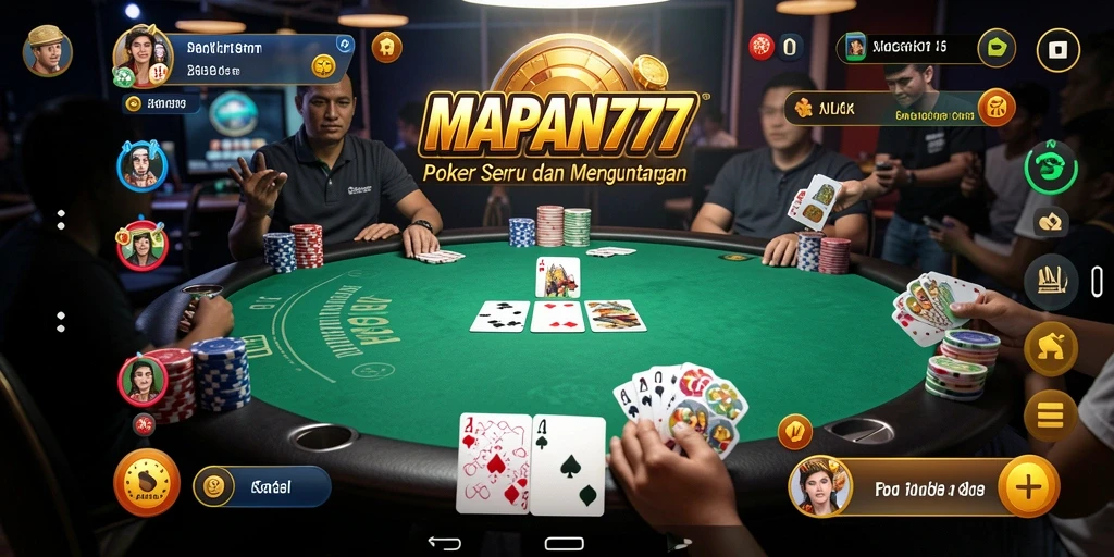 Tampilan menarik saat bermain Poker di MAPAN777.