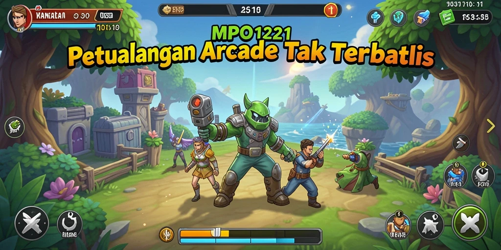 Tampilan gameplay seru dalam MPO1221 saat menyelesaikan level.