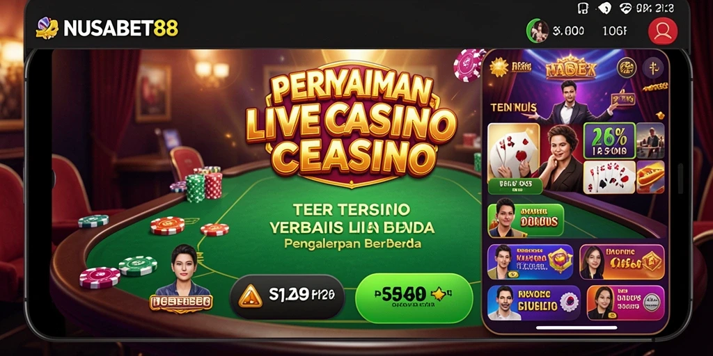 Tampilan gameplay seru di NUSABET88 dengan dealer langsung.