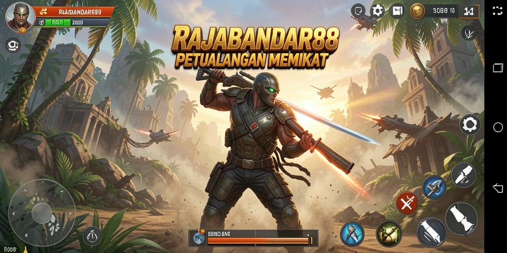 Screenshot menunjukkan aksi mendebarkan dalam RAJABANDAR88.