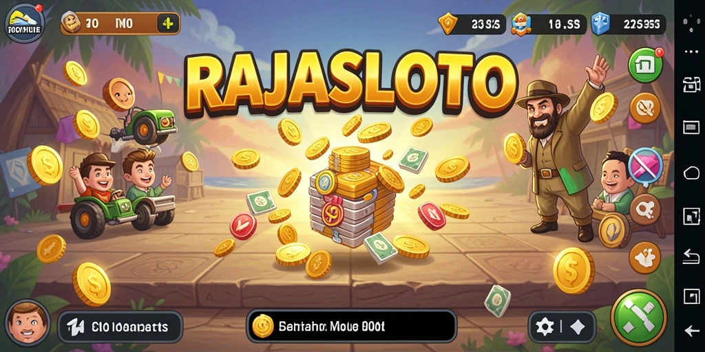 Tampilan gameplay RAJASLOTO yang menarik dan interaktif.