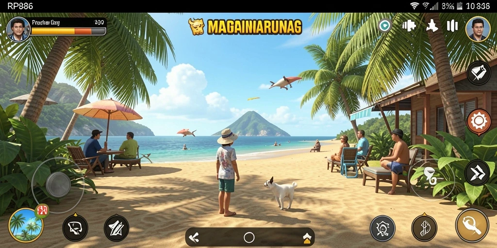 Tampilan gameplay RP886 yang menarik dan penuh warna.