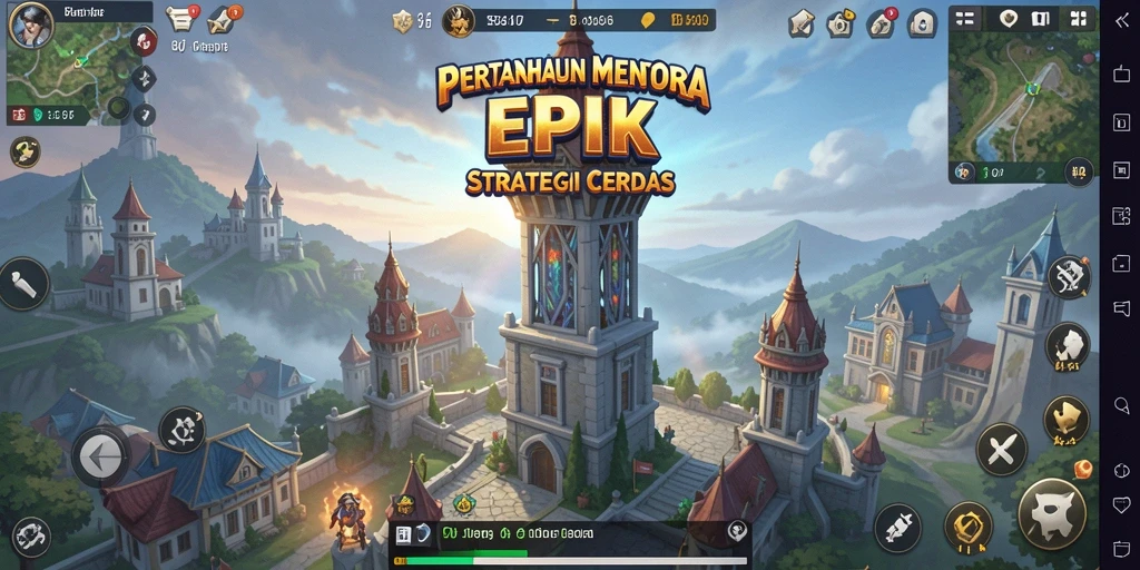 Tangkapan layar gameplay V07 dengan aksi menara yang mendebarkan.