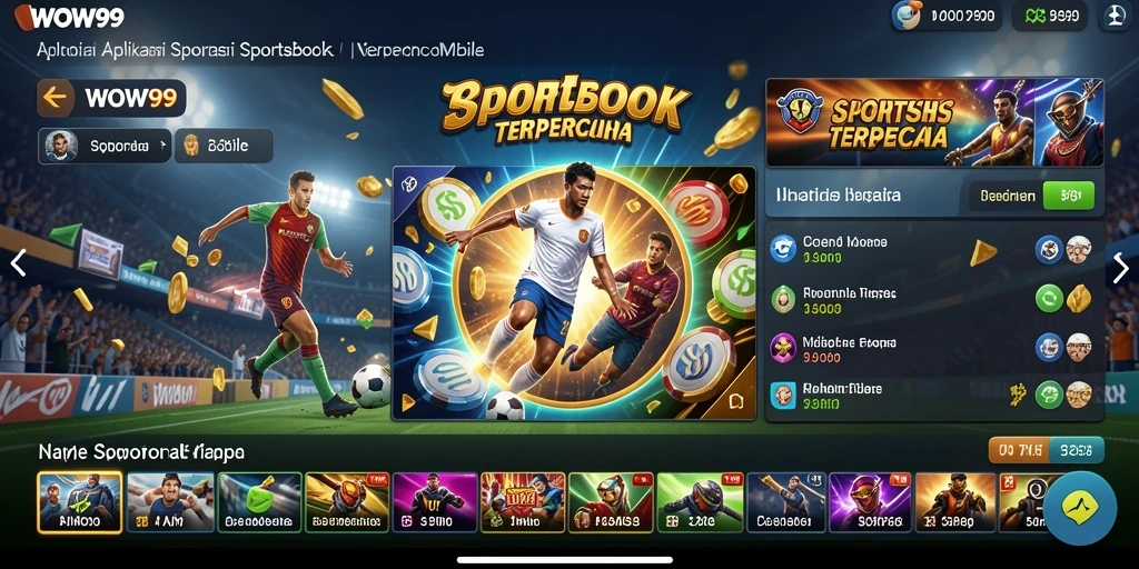 Tampilan gameplay interaktif aplikasi Sportsbook WOW99 yang menarik.